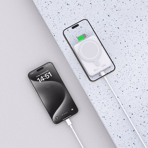 Tech-Protect LifeMag PB11 išorinė baterija su MagSafe 10000mAh 15W USB-C jungtimi - balta + USB-C kabelis
