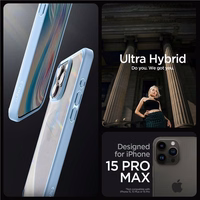 Spigen Ultra Hybrid iPhone 15 Pro Max dėklas - šviesiai mėlynas