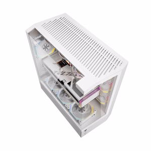 Darkflash DY460 kompiuterio korpusas (baltas) + 4 ARGB ventiliatoriai