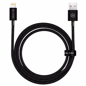 "Blavec" kabelis "Candy" pintas - USB į "Lightning" - 2,4A 2 metrai "Apple CarPlay" (CCA-UL24B20), juodas