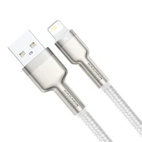 USB kabelis Lightning įrenginiams Baseus Cafule, 2.4A, 2m (baltas)