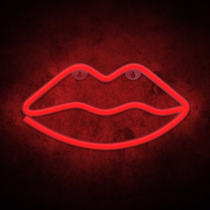 Neon LED Light LIPS raudonas Bat + USB FLNE08 Forever Light