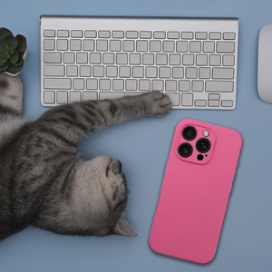 Dėklas telefonui silikoninis 2mm IPHONE 17 Pro rožinis