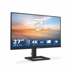 Philips 1000 series 27E1N1800AE/00 monitorius 68,6 cm (27") 3840 x 2160 pikselių 4K Ultra HD LED juodas