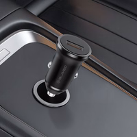 Blavec Automobilinis įkroviklis BS-01A-C Road - USB - QC 3.0 18W su USB to Type C cable (CCBS01ACR-UB) juodas