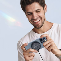 Bevielis įkroviklis Duzzona "W3" pilkas 15W (skirta iPhone / Magsafe Compatible)