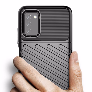 Thunder Case lankstus tvirtas atsparus dėklas TPU dėklas Samsung Galaxy A03s juodas