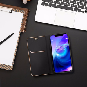 LUNA Knyga Auksinė Samsung A22 5G juoda