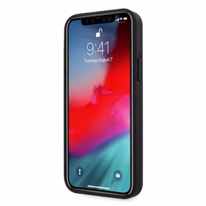 BMW Odinis perforuotais šonais dėklas iPhone 12 / iPhone 12 Pro - juodas