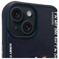 Nimmy Akiniai Kietas Katinas dėklas telefonui iPhone 15 - juodas