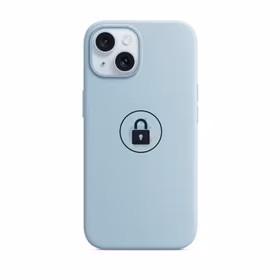 Dėklas "Silicone Case v2" iPhone 15 / Šviesiai mėlynas / pakuotėje