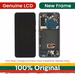 Ekranas skirtas Samsung G991 S21 su rėmeliu / Phantom Pink / (Atnaujintas: Telemax)