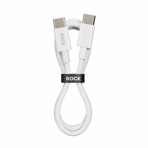 Rock Kabelis P8 Pagrindinės serijos - Type-C iki Type-C kabelis - PD 60W 3A - 1 metras baltas (m)