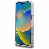 Karl Lagerfeld IML Karl Script raštas Magnetinis dėklas telefonui iPhone 16 Pro - baltas