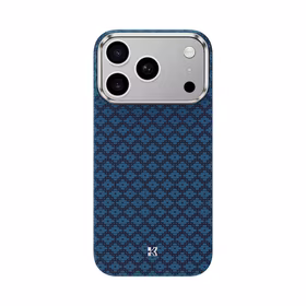 "Benks" magnetinis šarvas Air Armor Grid Kevlar korpusas su metaliniu rėmeliu 600D (0069), skirtas Iphone 17 Pro blue
