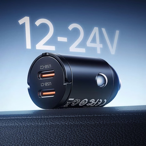 Orico MiniRing 30W 2x USB-C automobilinis įkroviklis - juodas