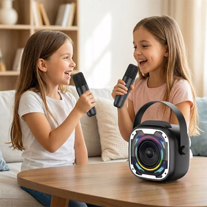 Blavec nešiojamas Bluetooth garsiakalbis WS-08 Karaoke Idol – 8W su 2 mikrofonais (WS08-2MW) baltas