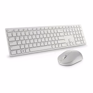 Dell Keyboard and Mouse KM5221W Pro Keyboard and Mouse Set Wireless Mouse included Russian White