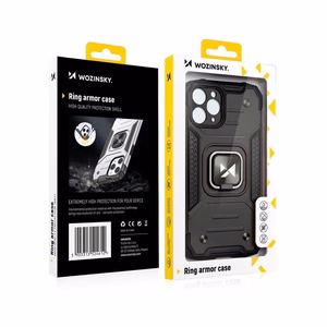 Wozinsky Ring Armor Case stovas tvirtas atsparus dėklas iPhone 13 Pro rožinis