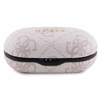 TWS Guess 4G Metal Bluetooth ausinės su ENC įkrovimo stotimi - rožinės