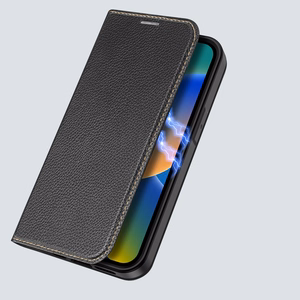 Dux Ducis Skin X2 dėklas telefonui iPhone 14 Plus su magnetine uždanga juodas
