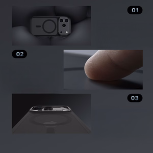 Benks magnetinis Mist dėklas su metalo rėmu 0068 iPhone 17 Air baltas (kamera valdymo mygtukas)