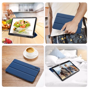 Dėklas Dux Ducis Domo Samsung X400/X406 Tab S10 Lite/X520/X526 Tab S10 FE/X510/X516 Tab S9 FEE tamsiai mėlynas
