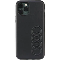 Audi sintetinės odos dėklas telefonui iPhone 11 Pro 5.8" juodas/juodas kietas dėklas AU-TPUPPCIP11-TT/D1-BK