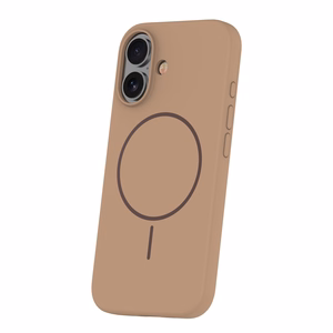 Silikoninis Thin Mag dėklas for iPhone 16e / 17e rudas