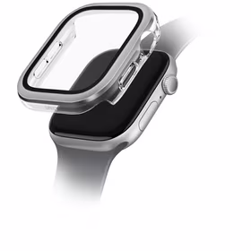 Uniq Voute dėklas su grūdintu stiklu Apple Watch 10 46 mm - sidabrinis