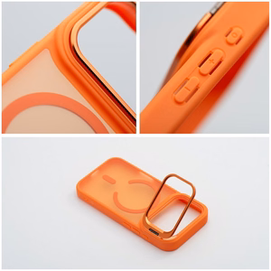 Case for iPhone 17 Pro Max / 18 Pro Max Forcell F-Protect Shadow Stand Premium compatible with MagSafe orange