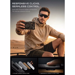 Supcase UB Grip Mag MagSafe dėklas iPhone 18 Pro Max / 17 Pro Max – juodas