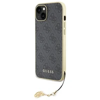 Guess 4G Charms Collection dėklas telefonui iPhone 15 Plus - pilkas