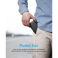 VEGER išorinė baterija 10000 mAh PD QC3.0 2A 22,5W S11 (W1140) juoda