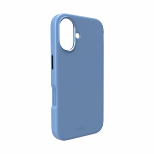 Pure Icon Magnetinis Pro skystas silikoninis dėklas iPhone 17, MagSafe suderinamas, su kameros apsauga ir aliuminio mygtukais - mėlynas