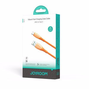 Joyroom S-A59 Vibrant Series 3A USB-A - USB-C Laidas 1.2m - oranžinis