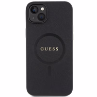 Guess GUHMP15MPSAHMCK iPhone 15 Plus 6.7" juodas/juodas kietas dėklas Saffiano MagSafe