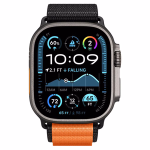 SPIGEN WBF1 dirželis APPLE WATCH 6 / 7 / 8 / 9 / 10 / SE / ULTRA 1 / 2 (44 / 45 / 46 / 49 MM) juodas/oranžinis