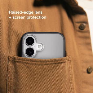 Incase Slim Case dėklas su MagSafe, skirtas iPhone 16 Plus, juodas permatomas