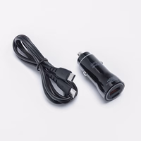 Įkroviklis automobilinis Blue Star (1xUSB-C; QC 3.0; 30W) + laidas "USB-C(Type-C) to USB-C(Type-C)" juodas