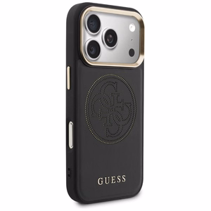 Guess Perforated 4G MagSafe dėklas for iPhone 17 Pro Max - juodas