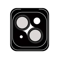 Rock Tempered Glass Shiny Series Kameros objektyvo stiklas Iphone 15/15 Plus (2 vnt.) juodas