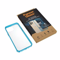 PanzerGlass ClearCase antibakterinis, karinio standarto sertifikuotas dėklas telefonui iPhone 13 Pro Max – permatomas mėlynas