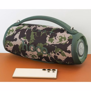 Wireless speaker LED 2 x 20W 4h Hoco HA4 camouflage green