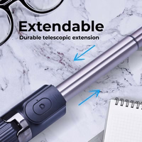 Selfie lazda su belaidžiu nuotolinio valdymo stovu su stabilizatoriumi GIMBAL SSTR-L08 juoda