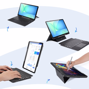 Dux Ducis DK serijos klaviatūros dėklas Samsung Tab S10 FE+ (Plus) su apšvietimu, juodas