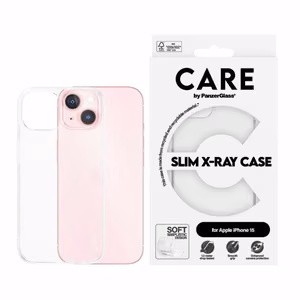 CARE by PanzerGlass plonas X-Ray dėklas telefonui iPhone 15 - skaidrus