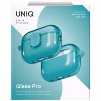 Uniq Glase Pro deklas AirPods Pro 3 Lock deklas - skaidrus melynas