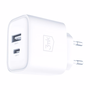 Priedai – 3mk DualCharge 20W PD3.0 QC 3.0 PPS USB 1A1C, baltos spalvos