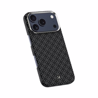 "Benks" magnetinis šarvas "Air Armor Grid Kevlar Case Metal Frame 600D (B070) for Iphone 17 Pro Max black